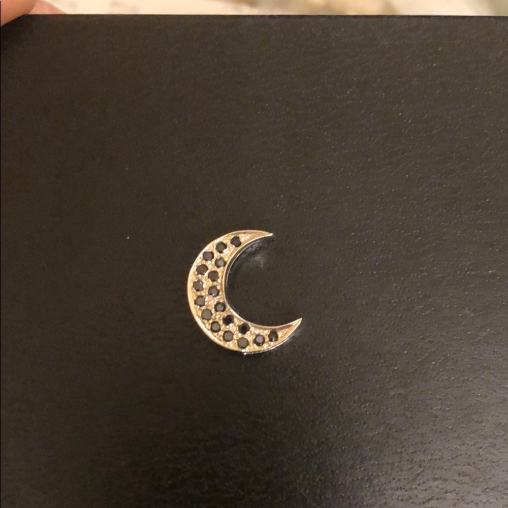 Italian Silver necklace moon / crescent pendant